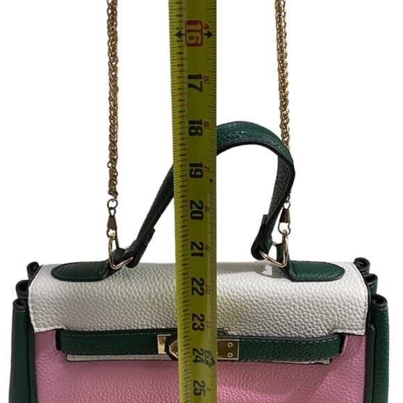 Genuine Leather Purse With Chain Strap - Picture 8 of 13